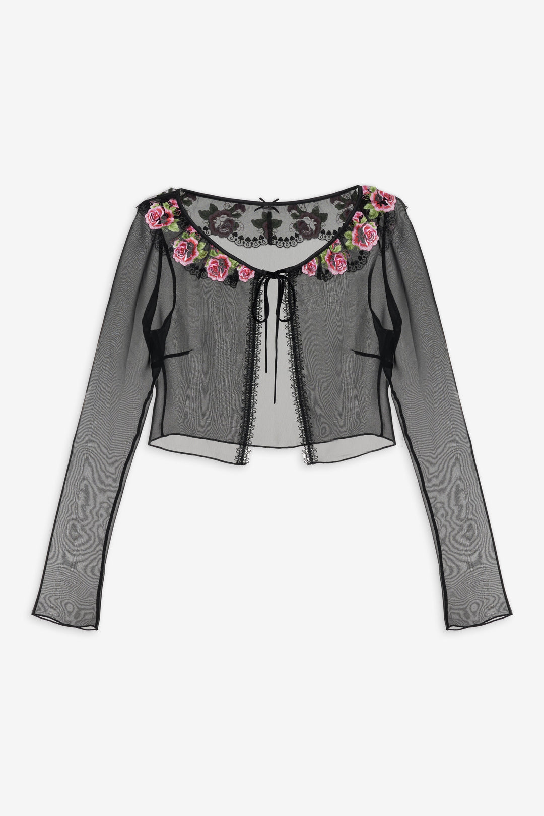 For Love and Lemons - Love Garden Sheer Shrug - Black