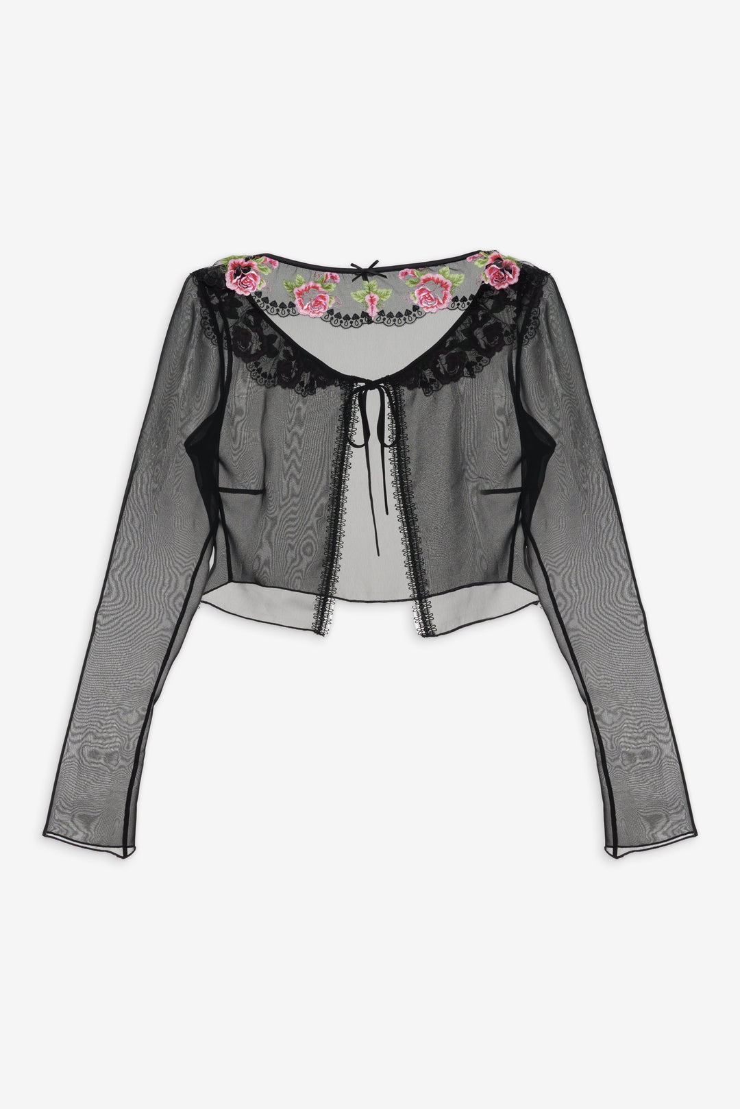 For Love and Lemons - Love Garden Sheer Shrug - Black