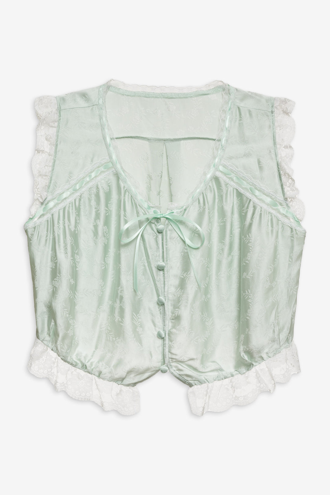 For Love and Lemons - Mint Twist Jacquard Top - Mint