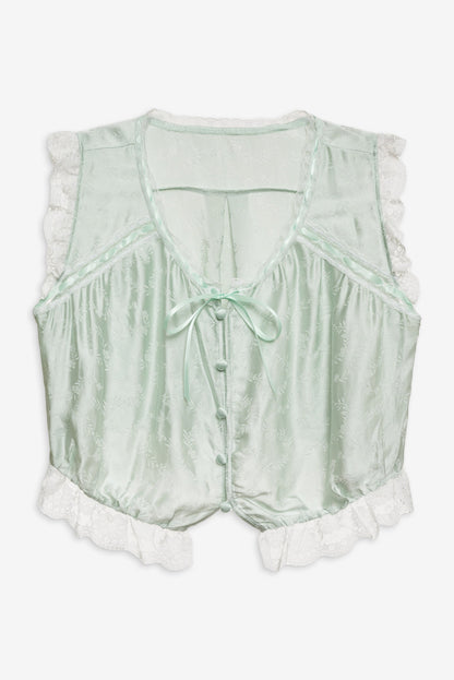 For Love and Lemons - Mint Twist Jacquard Top - Mint