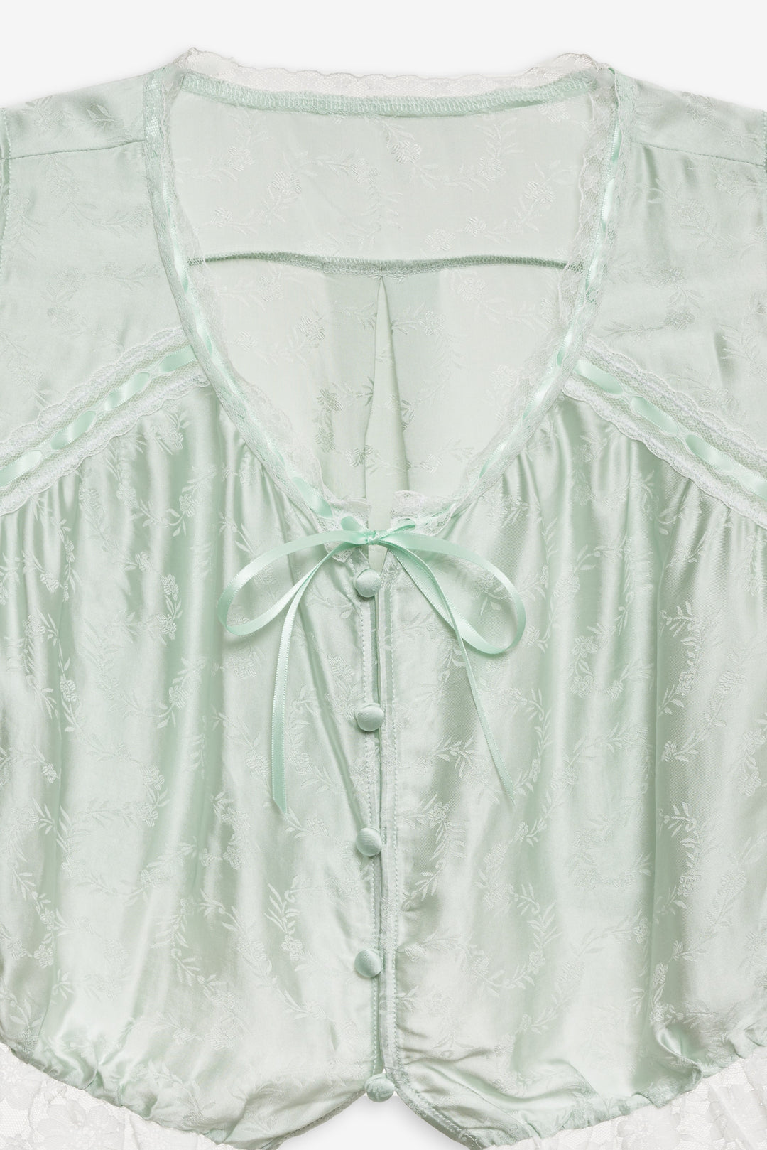 For Love and Lemons - Mint Twist Jacquard Top - Mint