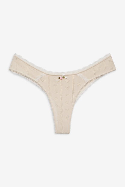 For Love and Lemons - Angelina Knit Panty - Cream