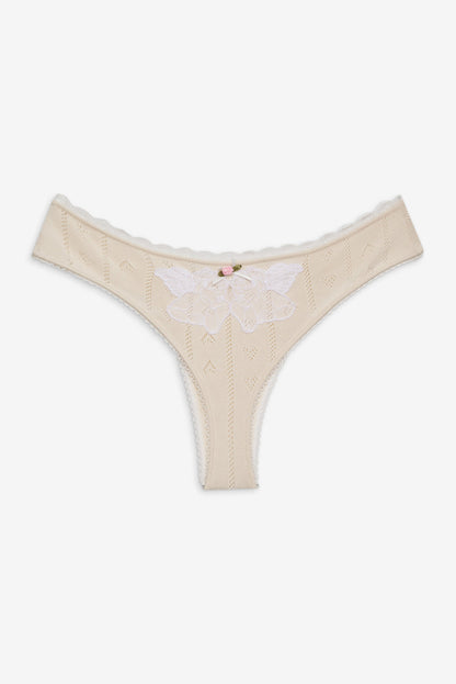 For Love and Lemons - Angelina Knit Panty - Cream