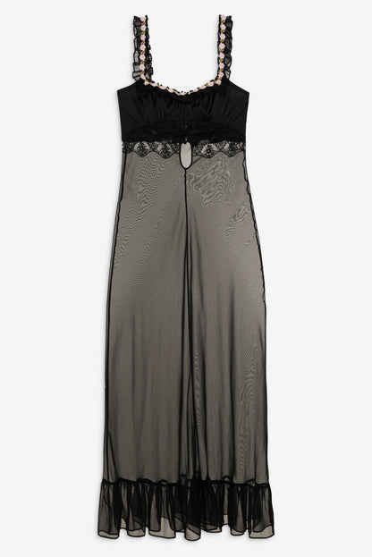 For Love and Lemons - Gertrude Maxi Slip Dress - Black