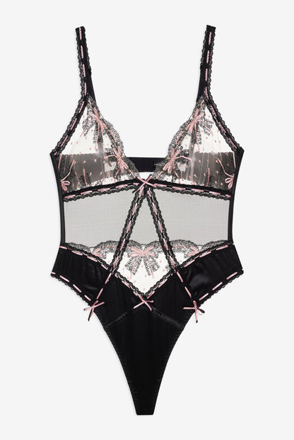 For Love and Lemons - Love Letters Bodysuit - Black