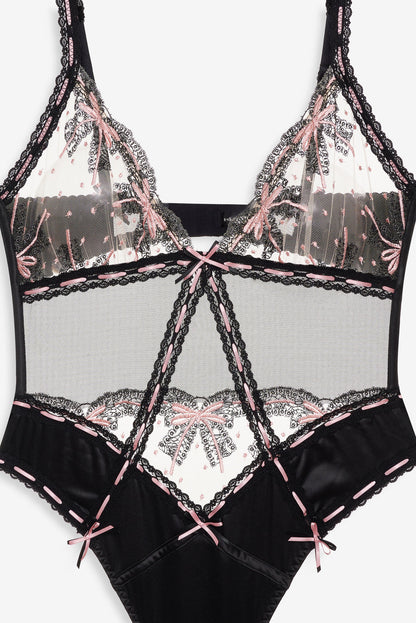 For Love and Lemons - Love Letters Bodysuit - Black