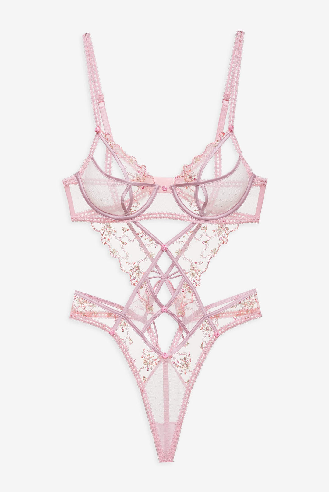 For Love and Lemons - Dainty Daphne Teddy - Pink