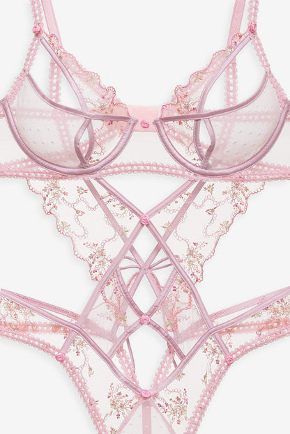 For Love and Lemons - Dainty Daphne Teddy - Pink
