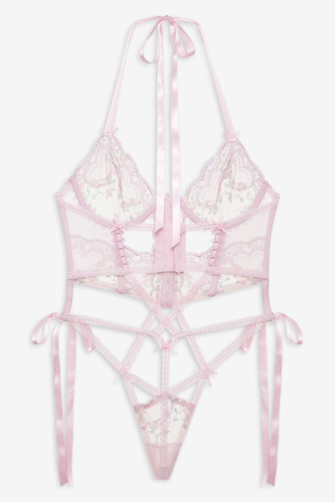 For Love and Lemons - Ily Embroidered Teddy - Pink