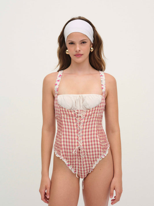 For Love and Lemons - Georgia Bodysuit - Mauve
