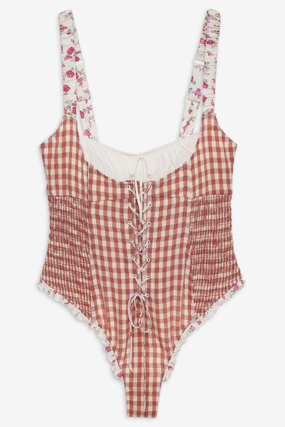 For Love and Lemons - Georgia Bodysuit - Mauve