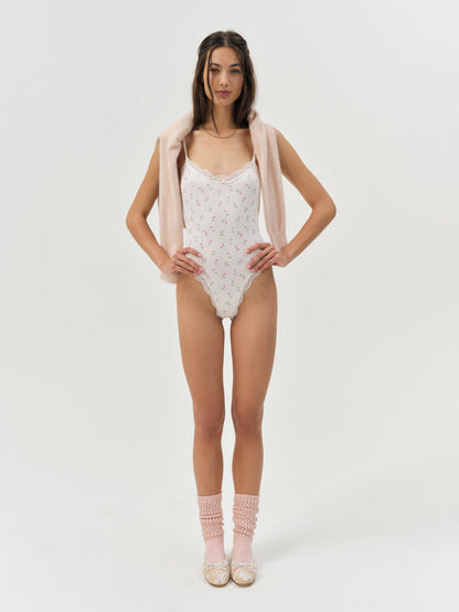 For Love and Lemons - Elliana Bodysuit - White