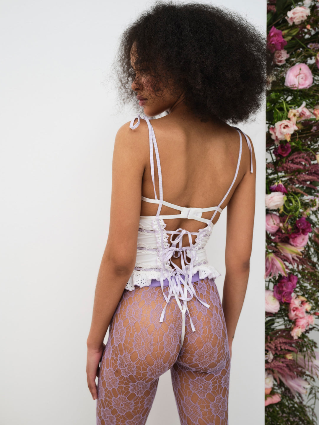 For Love and Lemons - Daisy Eyelet Bodysuit - Lavender