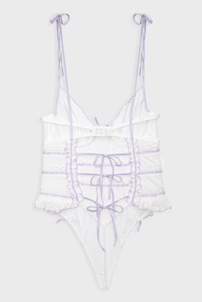 For Love and Lemons - Daisy Eyelet Bodysuit - Lavender