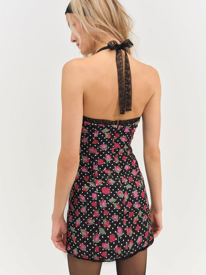 For Love and Lemons - Betty Bud Mini Dress - Black