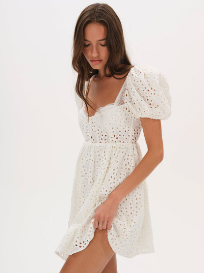 For Love and Lemons - Becca Mini Dress - White