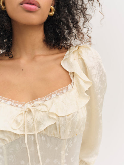 For Love and Lemons - Carla Jacquard Mini Dress - Cream