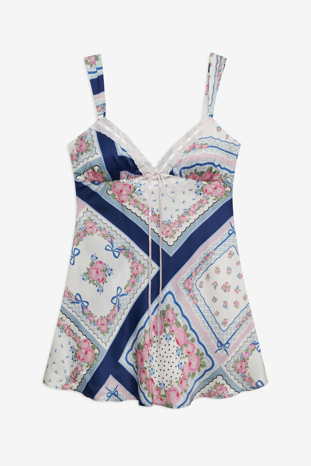 For Love and Lemons - Summer Scarf Mini Dress - Blue