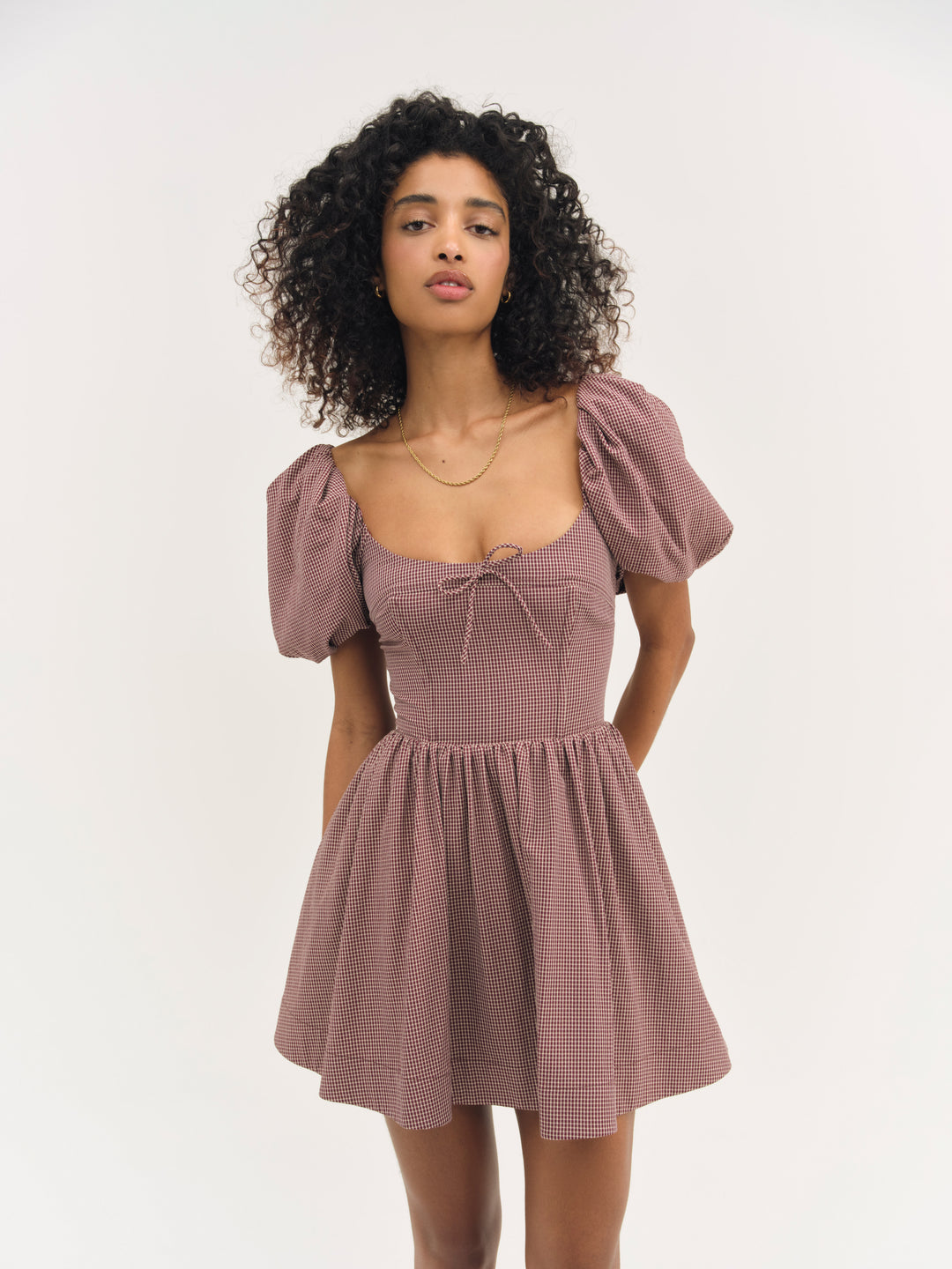 For Love and Lemons - Florence Mini Dress - Burgundy