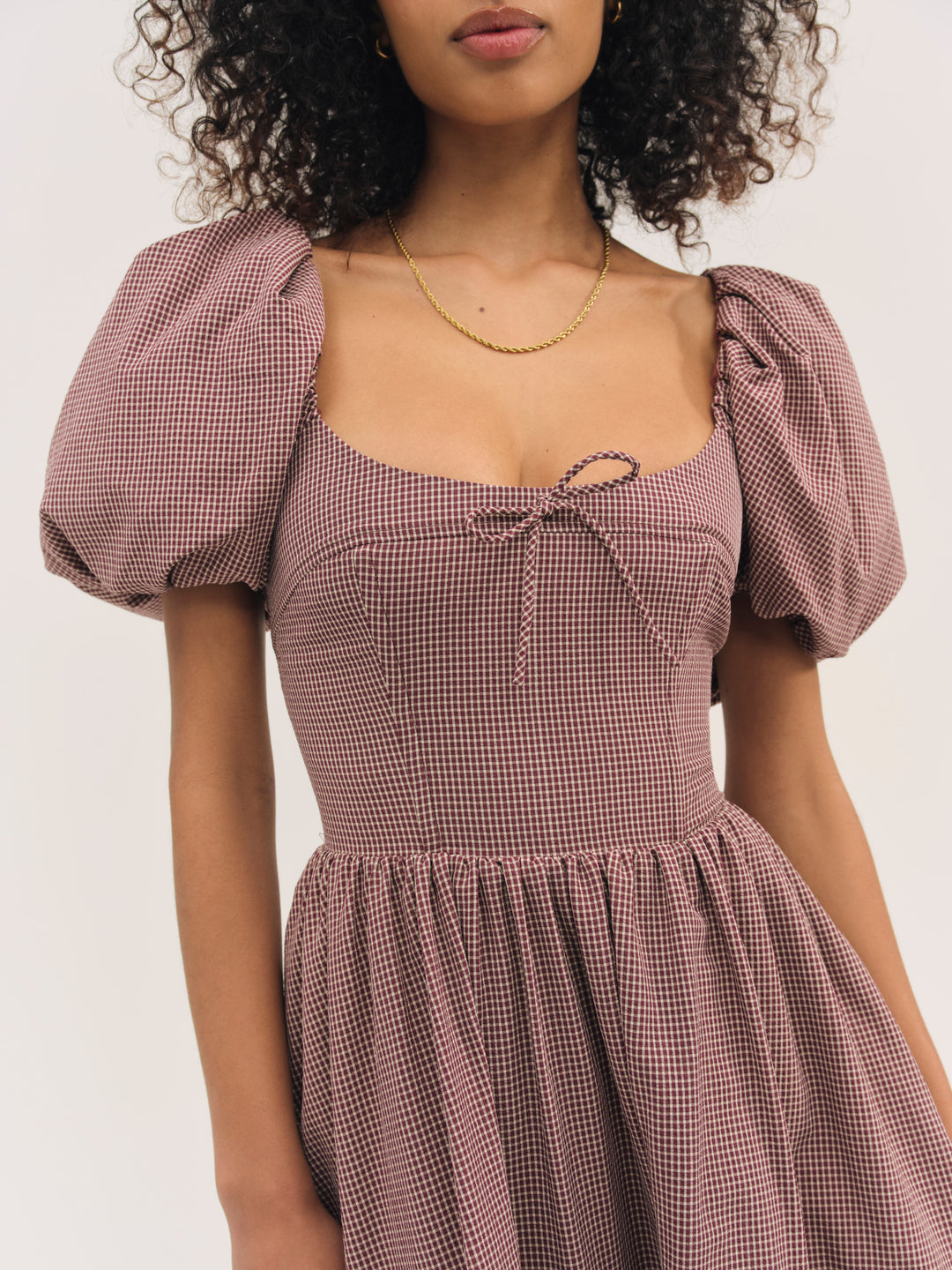 For Love and Lemons - Florence Mini Dress - Burgundy
