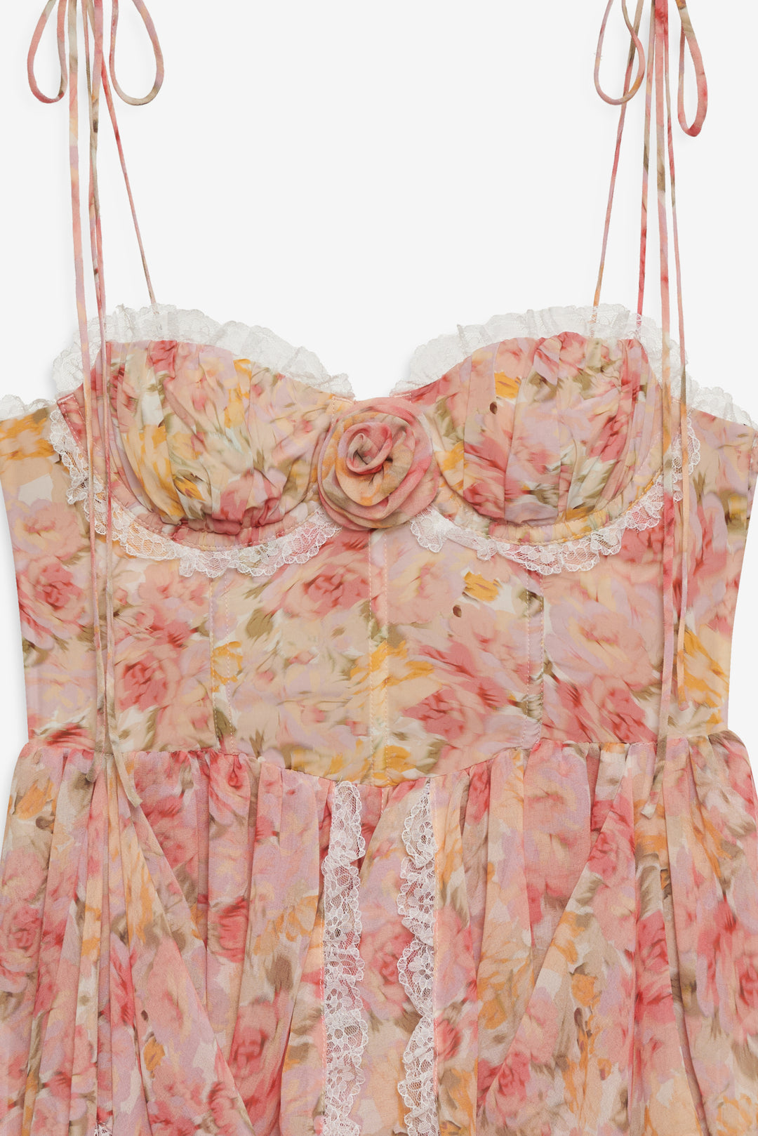 For Love and Lemons - Elea Asymmetrical Mini Dress - Peach