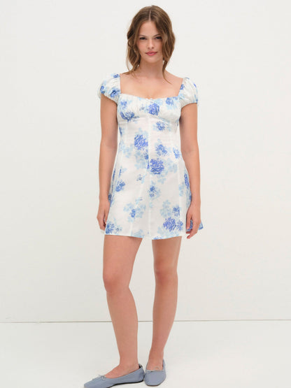 For Love and Lemons - Antonia Mini Dress - Blue