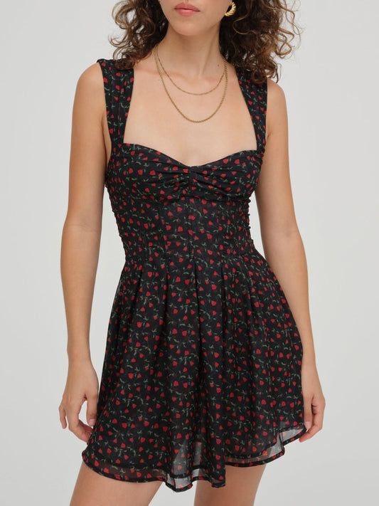 For Love and Lemons - August Mini Dress - Black