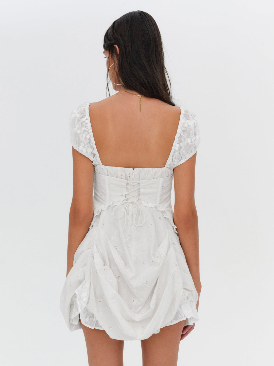 For Love and Lemons - Morgan Mini Dress - Bright White