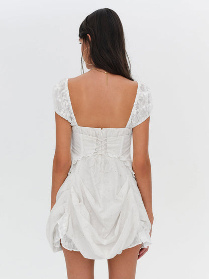 For Love and Lemons - Morgan Mini Dress - Bright White