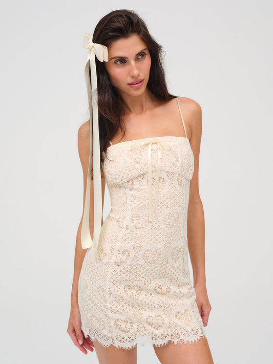 For Love and Lemons - Claire Mini Dress - Cream