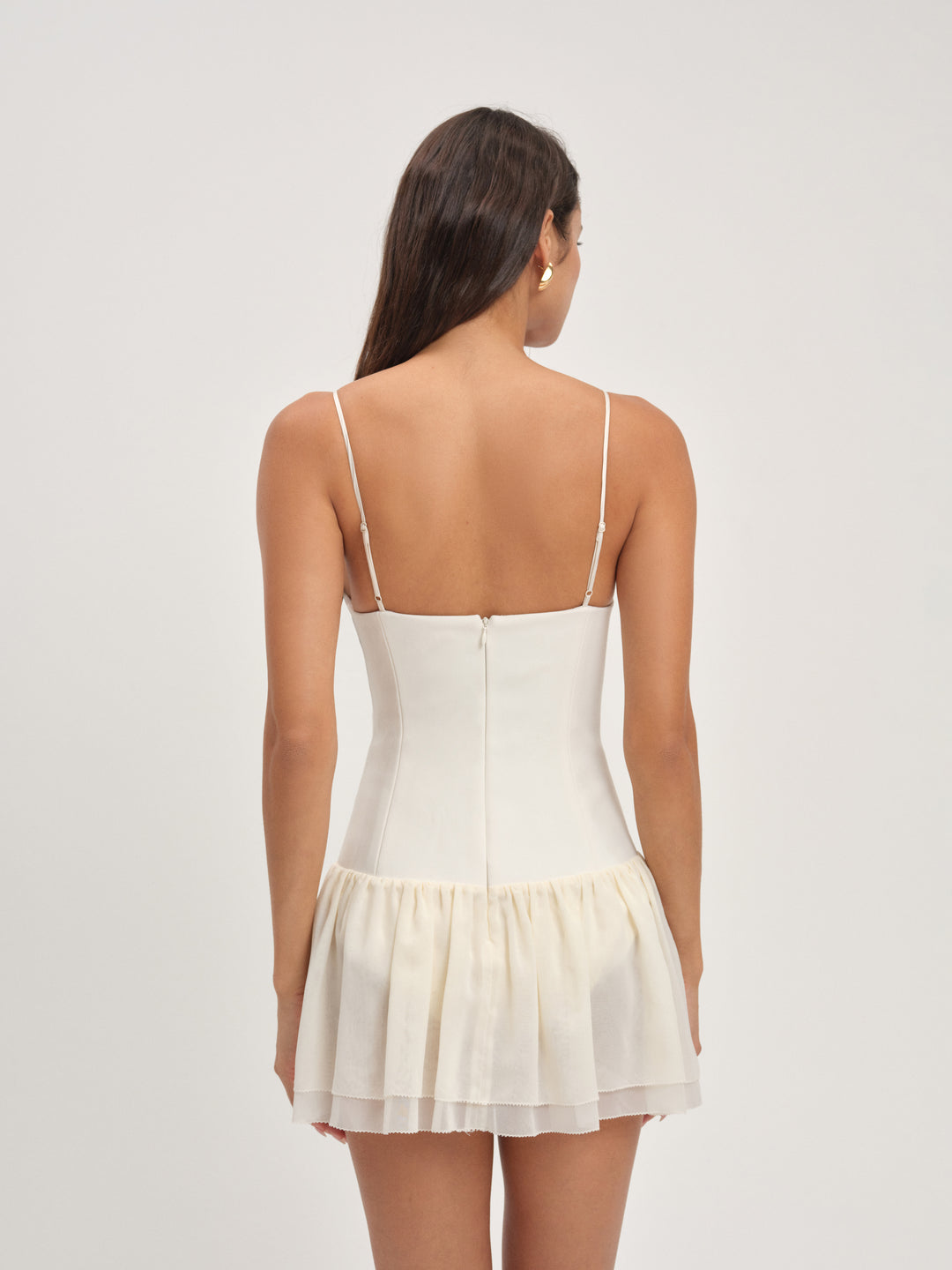 For Love and Lemons - Josie Micro Mini Dress - Cream