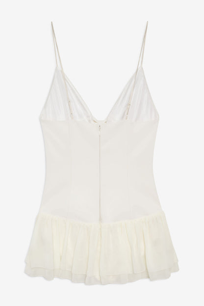 For Love and Lemons - Josie Micro Mini Dress - Cream