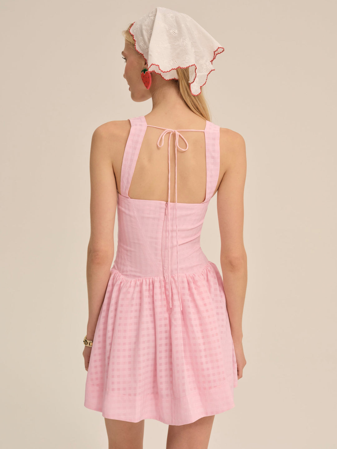 For Love and Lemons - Ginny Gingham Mini Dress - Pink