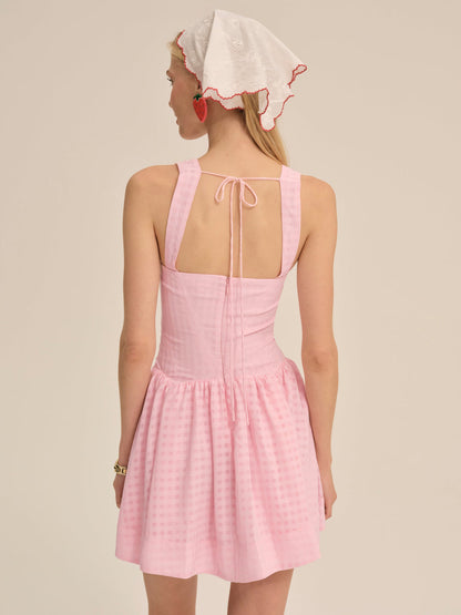 For Love and Lemons - Ginny Gingham Mini Dress - Pink