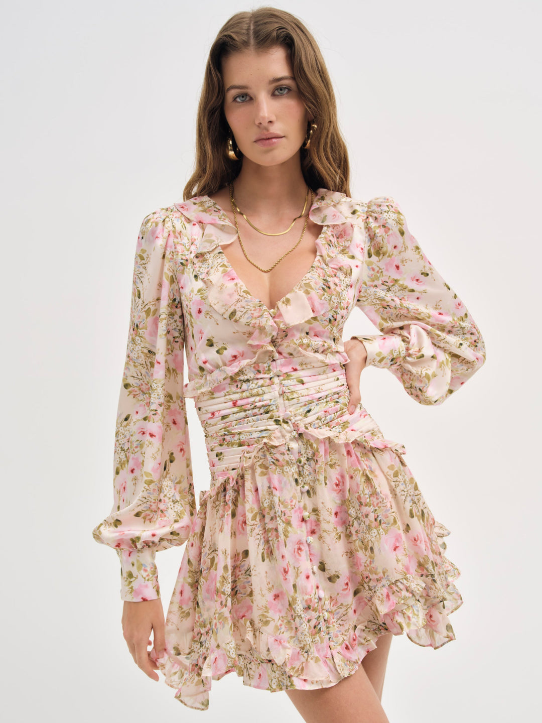 For Love and Lemons - Jayleen Mini Dress - Light Pink