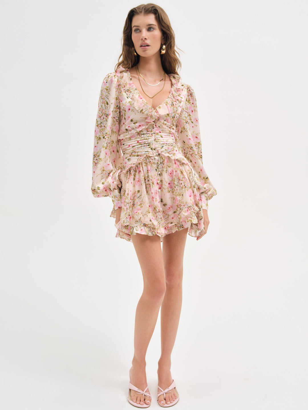 For Love and Lemons - Jayleen Mini Dress - Light Pink