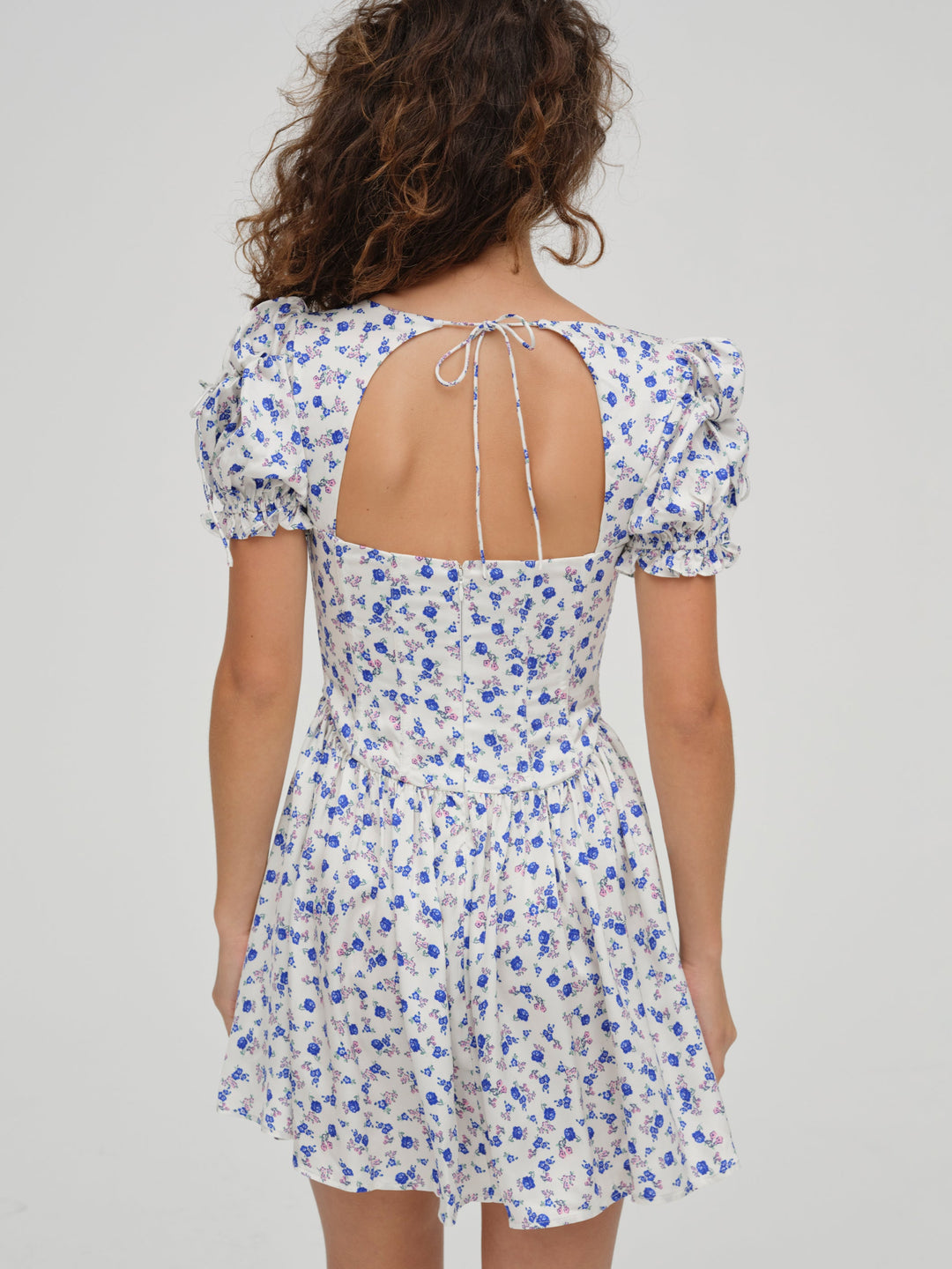 For Love and Lemons - Paulina Puff Sleeve Dress - Blue