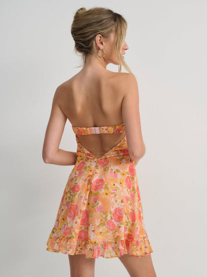 For Love and Lemons - Teagan Mini Dress - Yellow