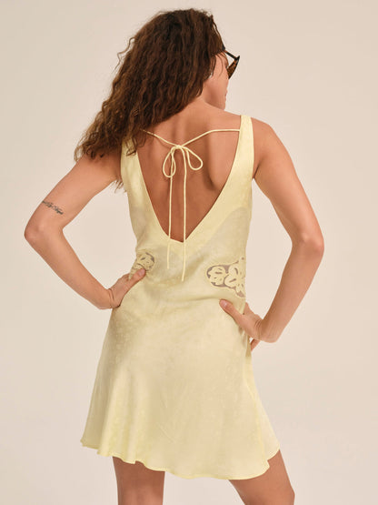 For Love and Lemons - Sunrise Mini Dress - Yellow