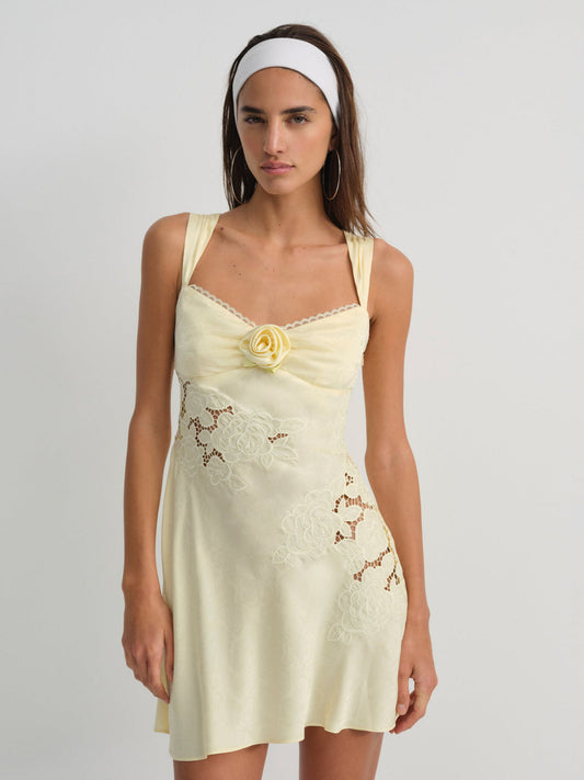 For Love and Lemons - Claudia Mini Dress - Yellow