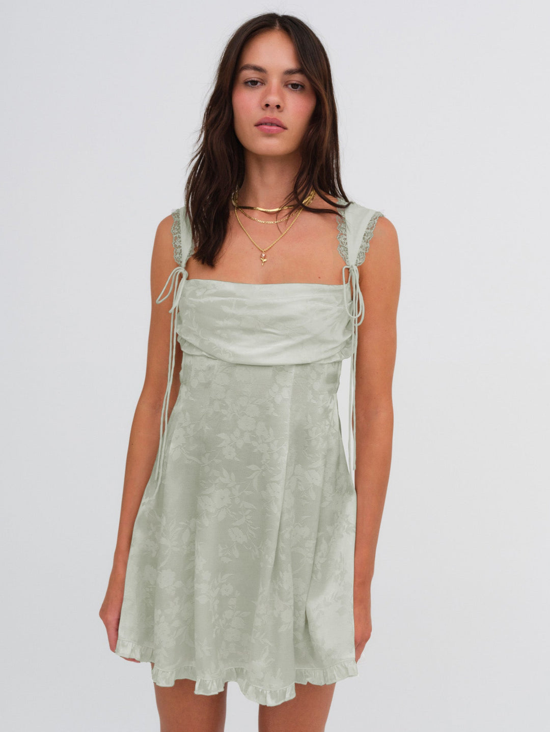 For Love and Lemons - Holland Mini Dress - Green
