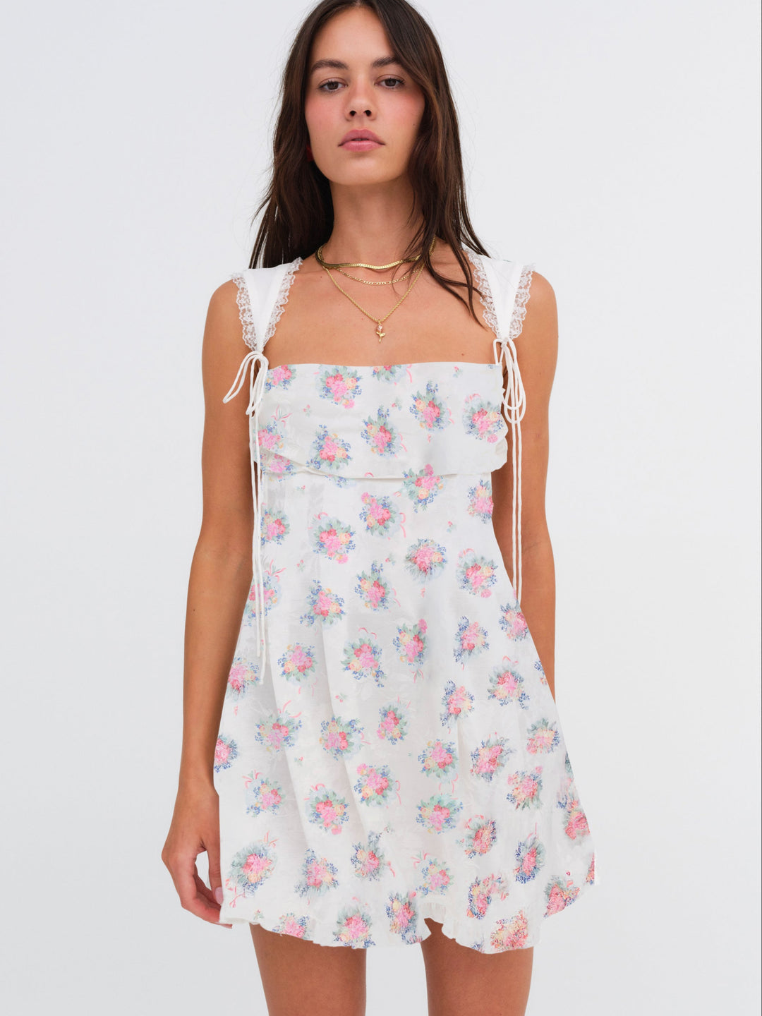 For Love and Lemons - Holland Mini Dress - Doily Bouquet