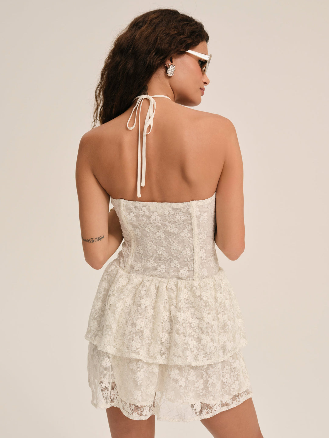 For Love and Lemons - Ciao Lace Mini Dress - Natural