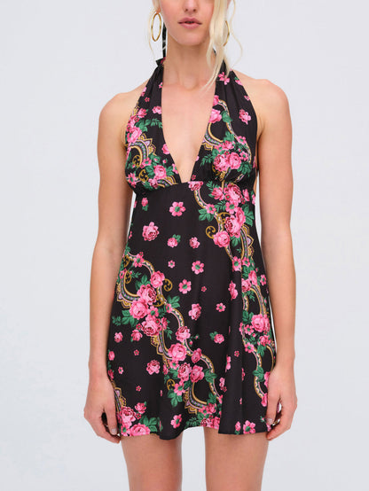 For Love and Lemons - Justice Halter Mini Dress - Black