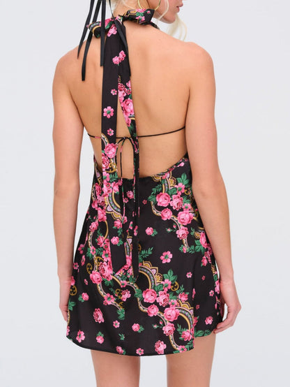 For Love and Lemons - Justice Halter Mini Dress - Black
