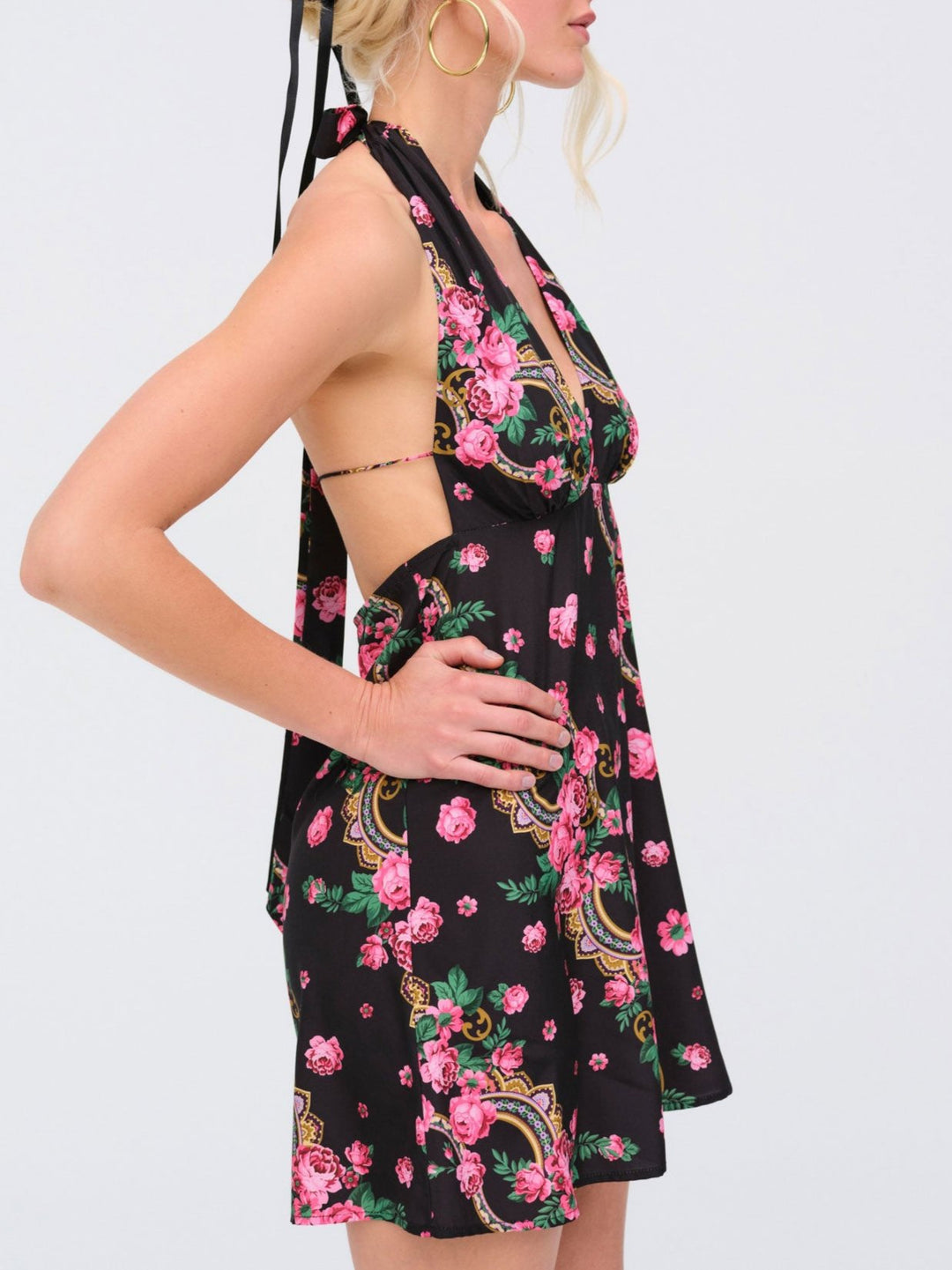 For Love and Lemons - Justice Halter Mini Dress - Black