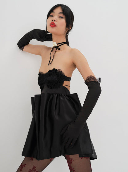 For Love and Lemons - Virginia Mini Dress - Black