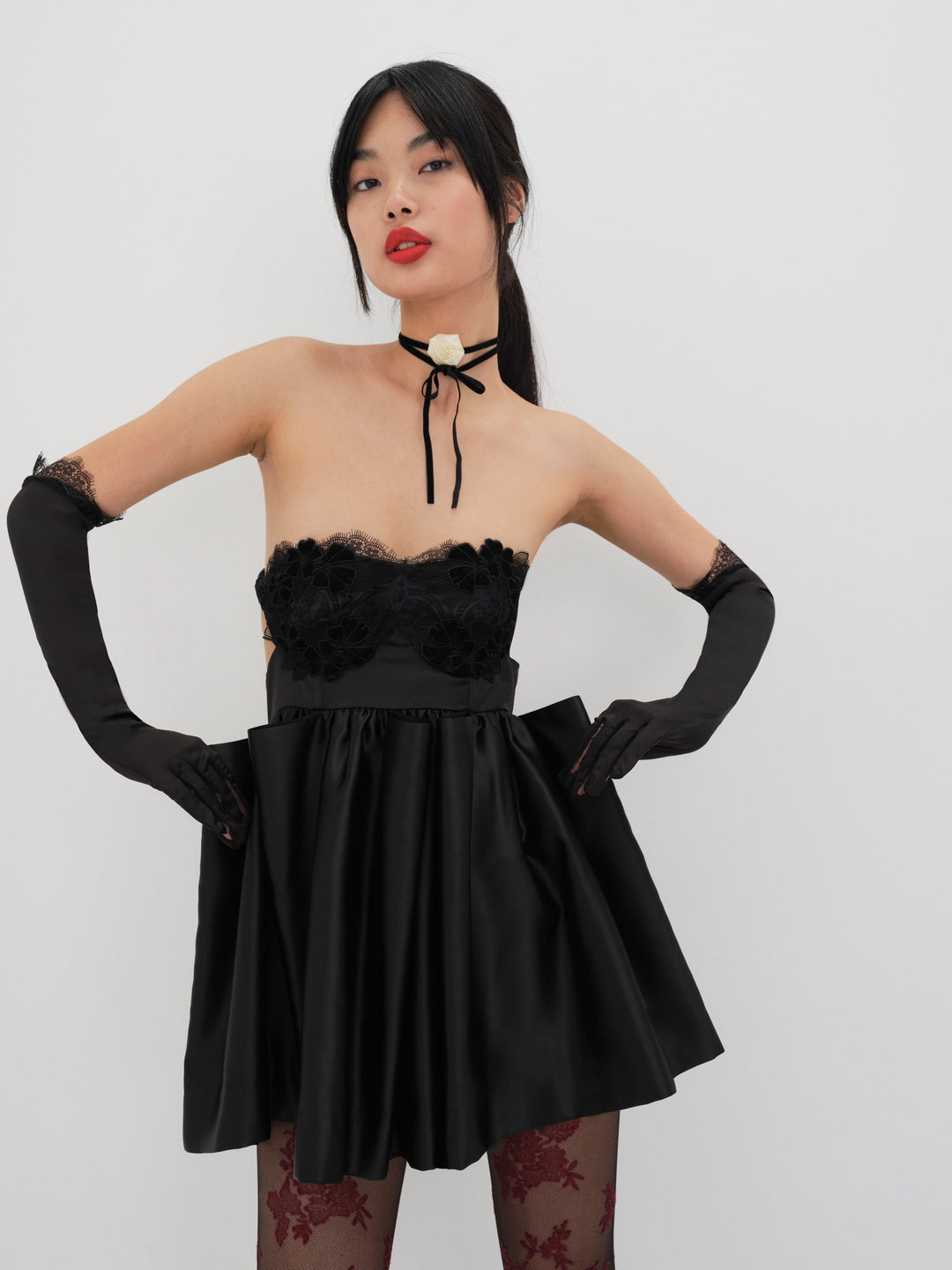 For Love and Lemons - Virginia Mini Dress - Black