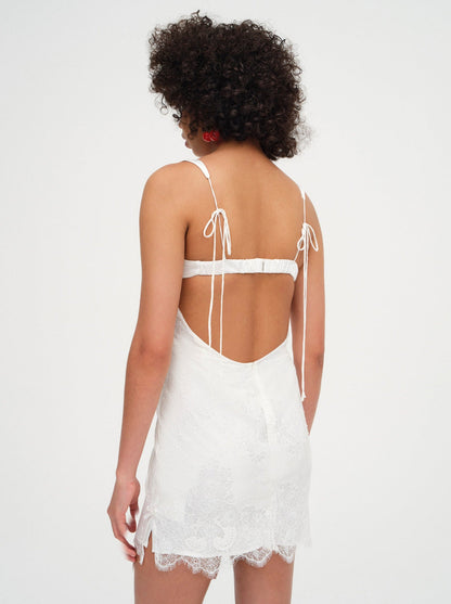 For Love and Lemons - Allira Lace Mini Dress - White