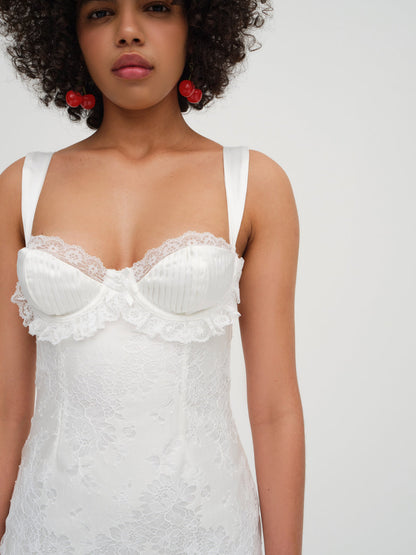For Love and Lemons - Allira Lace Mini Dress - White